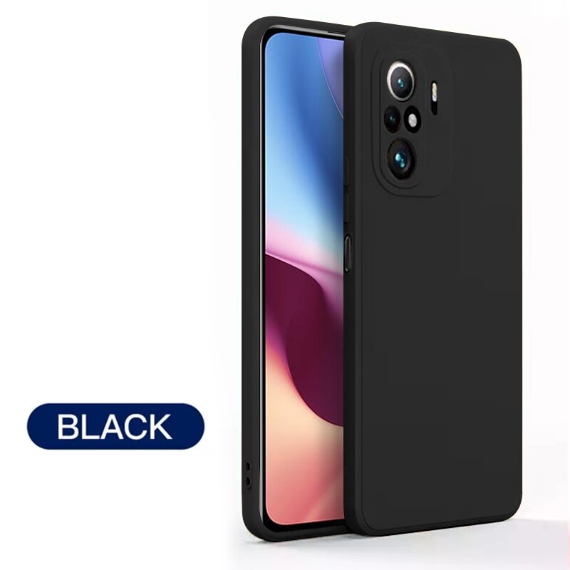 Original Square Liquid Silicone Case For xiaomi redmi k40 Pro poco F3 Soft Silicone TPU Cute Color Cover Coque Luxury Fundas: For Redmi K40 Pro / black