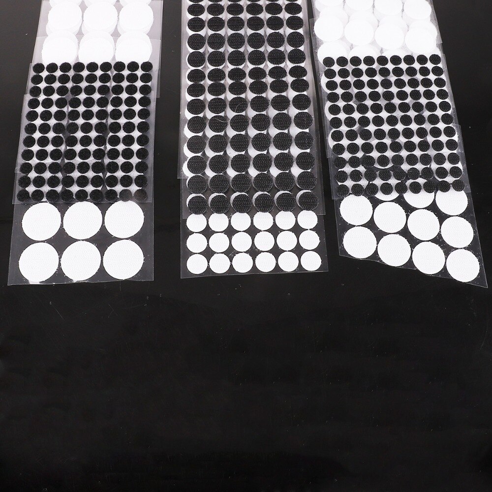 10/15/20/25/30MM Kleber Kleber Punkte 100 Haken und Schleife Verschluss Zurück Starke magie Aufkleber Band DIY Hause Nähen Zubehör
