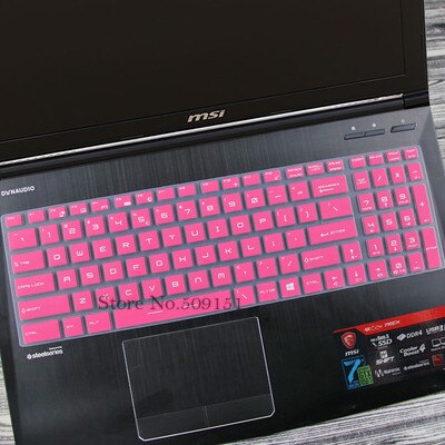 Voor Msi Alpha 15 15.6 ''/Msi Alpha 17 17.3 Inch Gaming Laptop Siliconen Toetsenbord Cover Skin Protector Film stofdicht: Pink