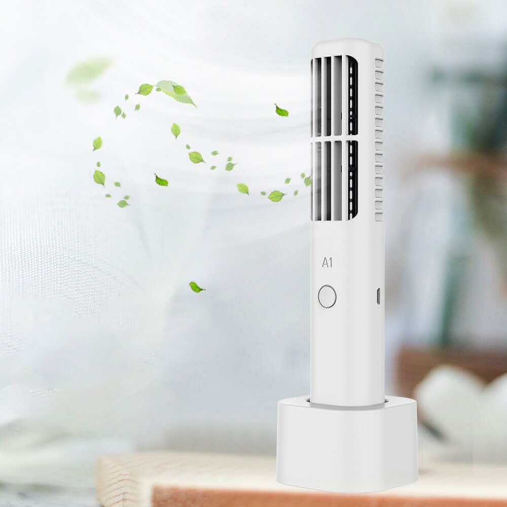 Usb Verticale Bladeless Fan Mini Hand-Held Airconditioner Ventilator Koelventilator Voor Home Office Zomer Ventilator Apparaten
