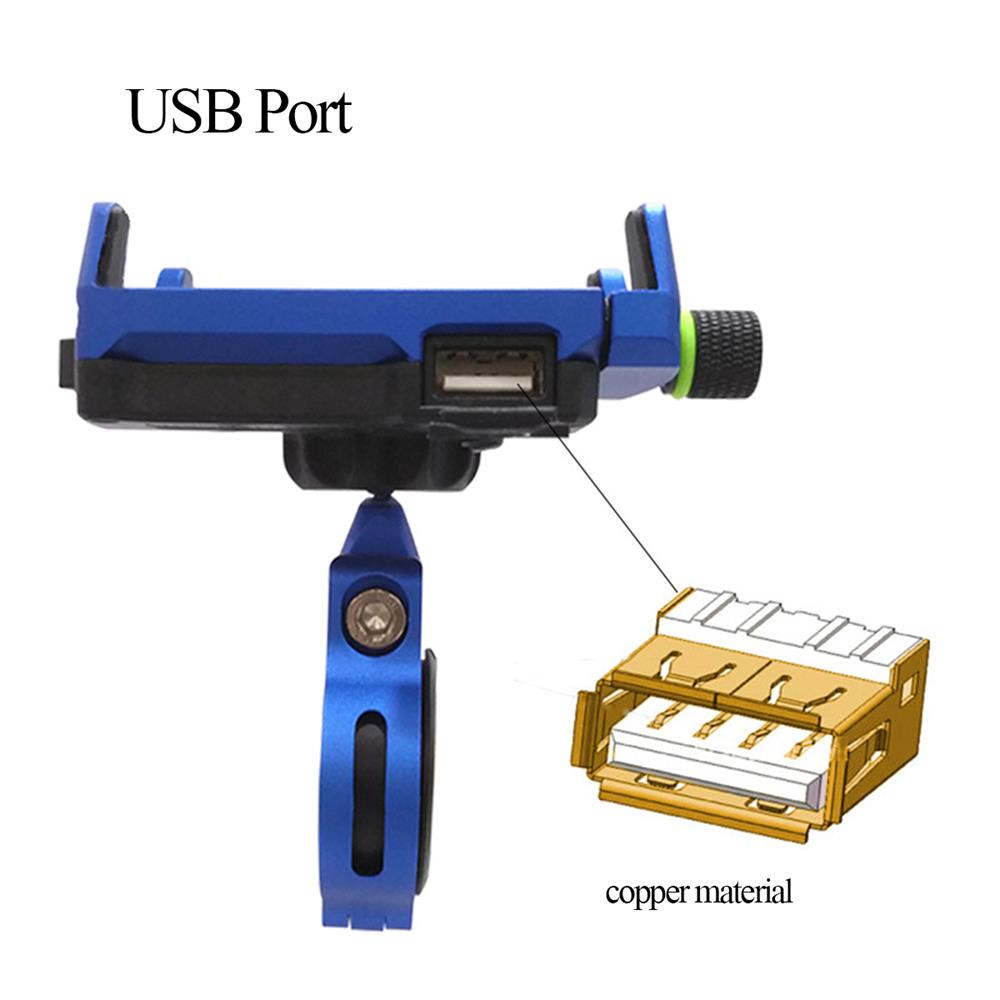 Soporte de teléfono para motocicleta WUPP con cargador de alimentación USB para equipos de Moto de 4,5-6,2 ", accesorios de motocicleta