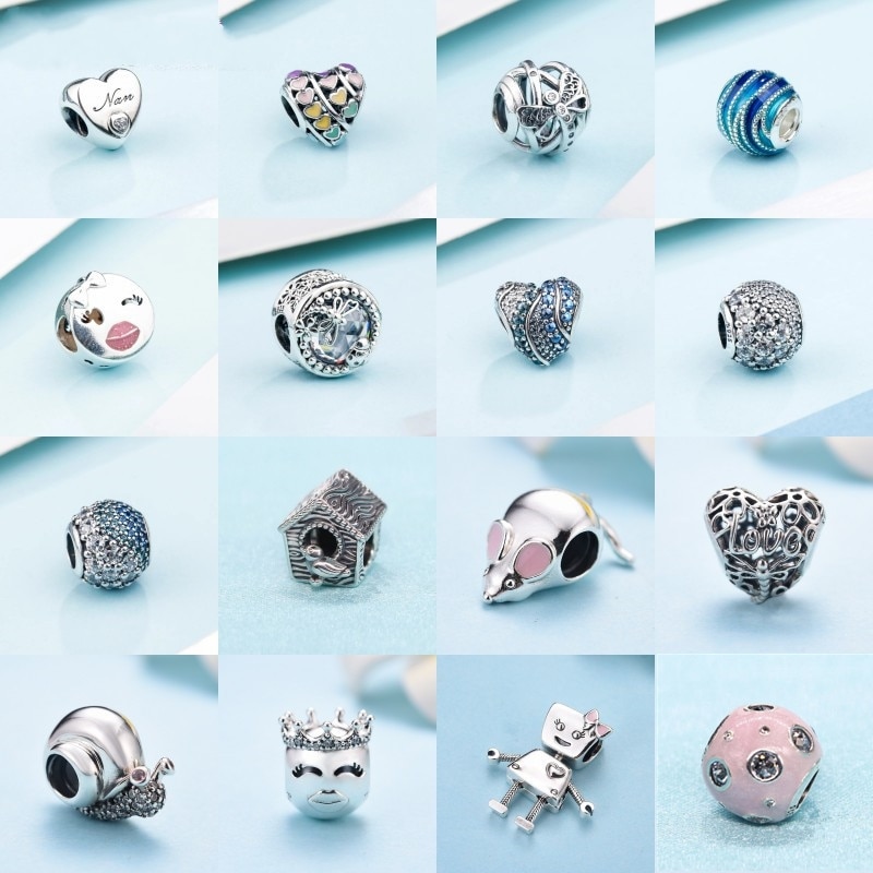 Spring Collection 925 Sterling Silver Women Charm Classic Jewelry Fine Heart Bella Box Pearl Bracelet Necklace