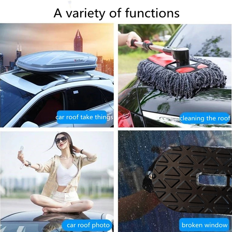 Portaequipajes plegable para techo de coche, escalón para puerta de coche, gancho de pestillo Universal multifunción, Pedal de pie, accesorios de seguridad para coche de aleación de aluminio