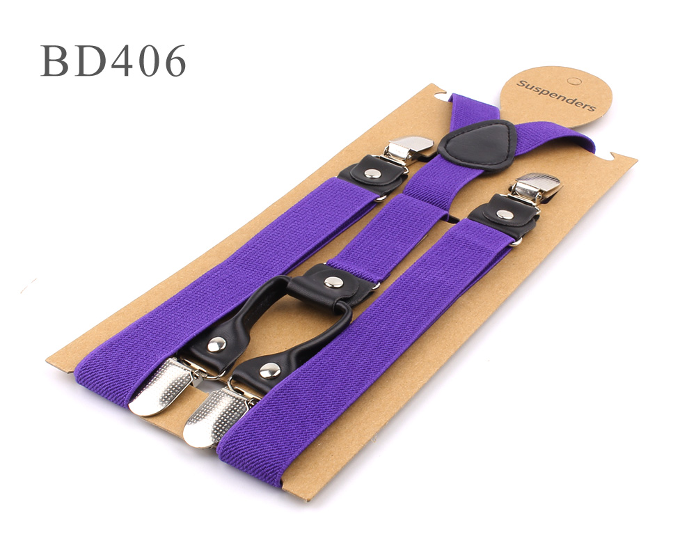 Bretelles élastiques solides et réglables pour garçons et filles, couleur bonbon, accessoires de mariage,: BD406