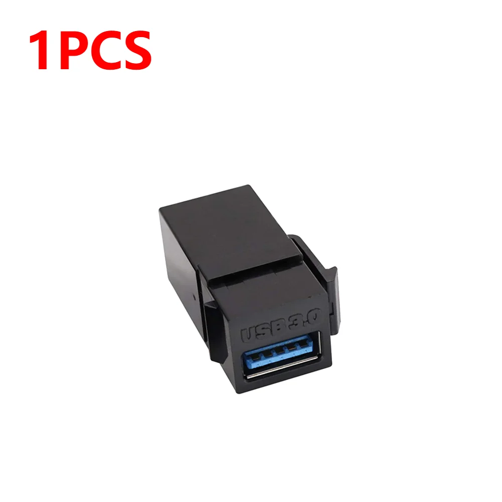 1-4 pcs usb 3,0 keystone jack inserts, female to female, for wall plate outlet panel with usb port snap-in plug socket: Orange