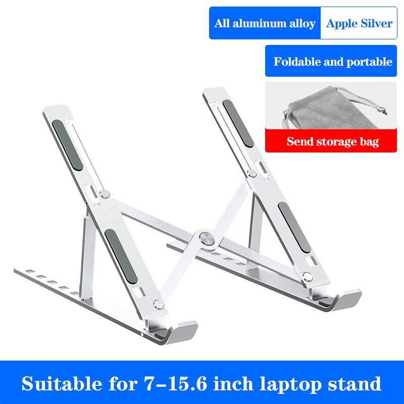 Soporte para portátil de altura ajustable aluminio, soporte elevador, soporte ergonómico portátil para Notebook de 7 a 17 pulgadas para MacBook Air Pro: Standard Edition