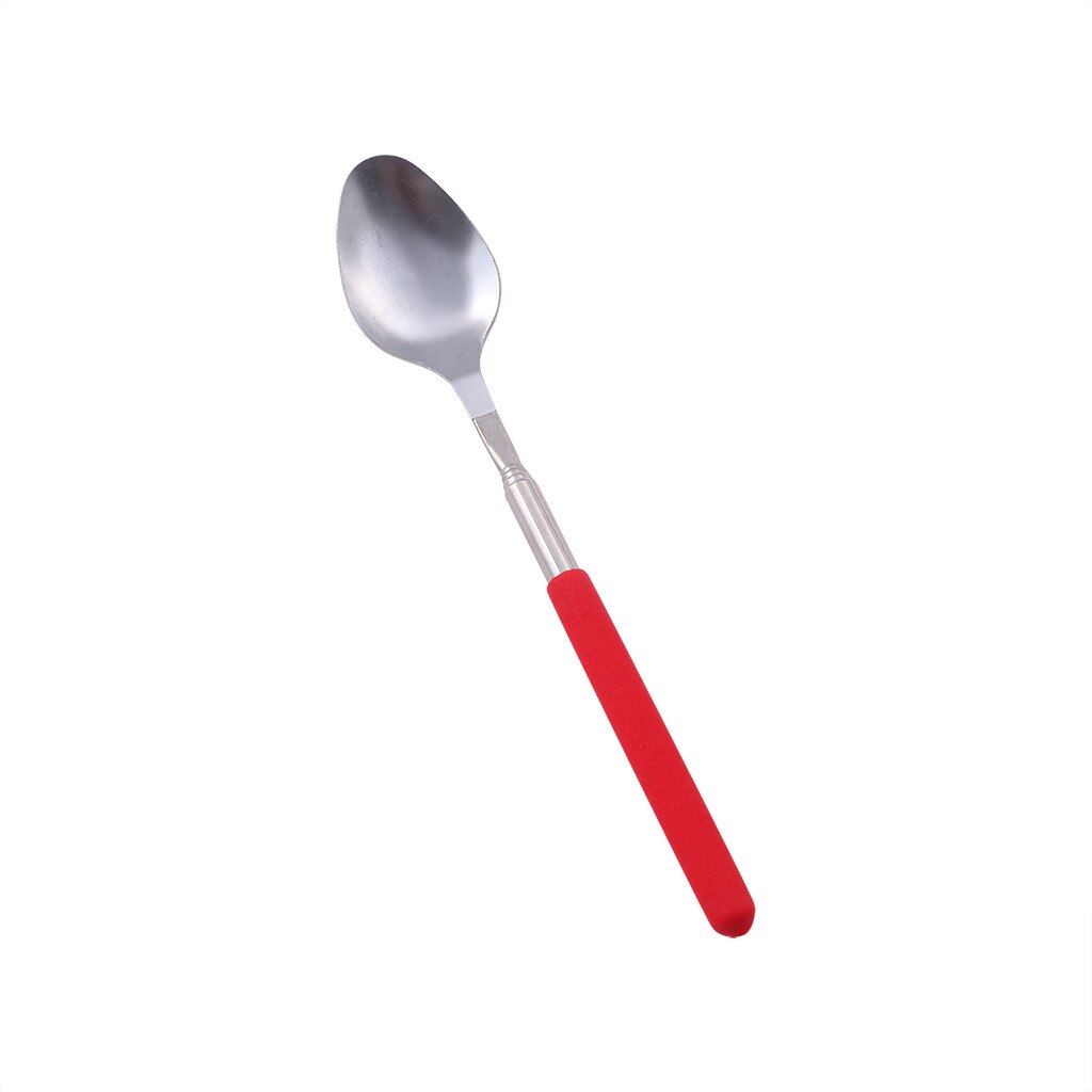 Funny Spoon Extension Long Extendable Telescopic Freeloader Trick Prank BBQ Tool Home kitchen tool accessories tableware посуда: F