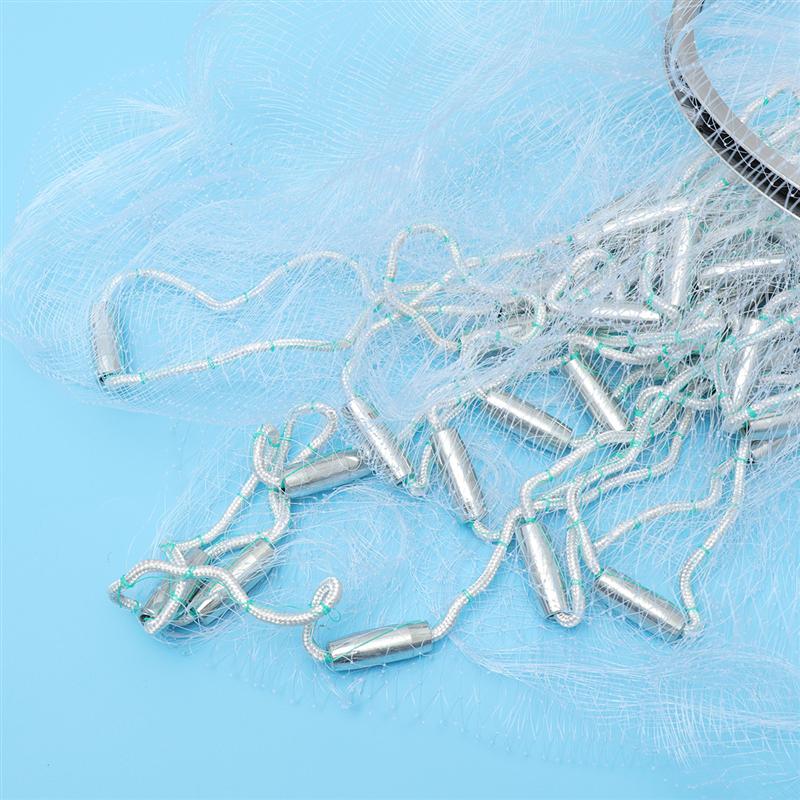 3.6M Bait Cast Mesh Trap Net Portable Fishing Landing Net Shrimp Cage for Fish Lobster Prawn Minnow Crayfish Crab