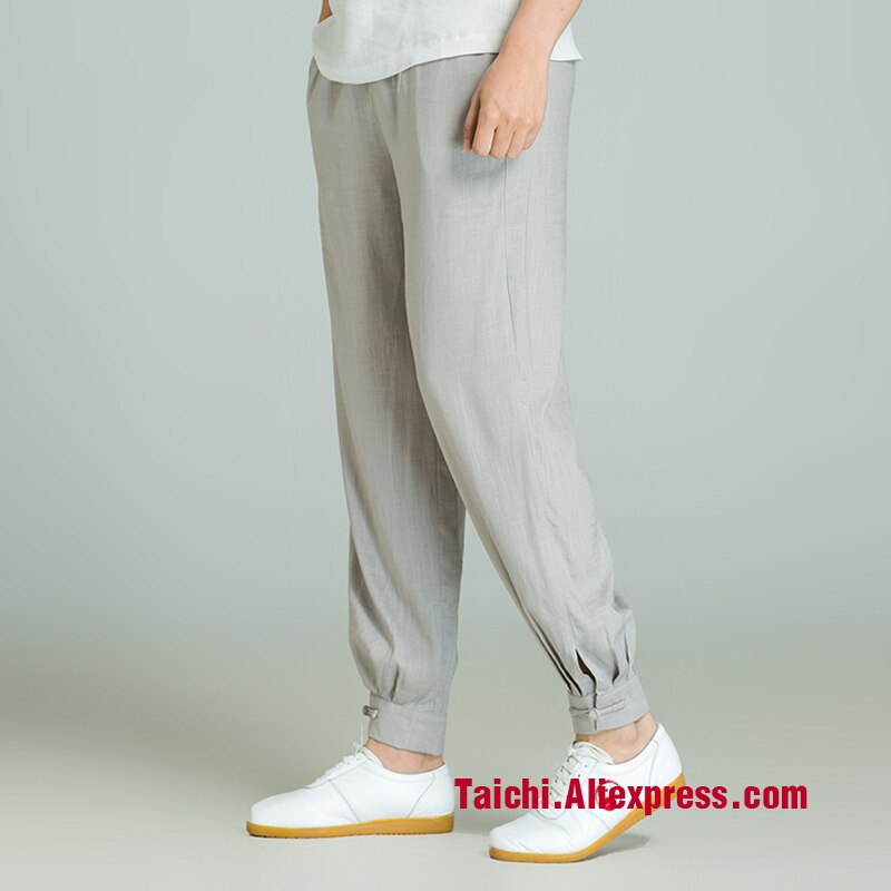 Tai Chi Pants Martial Art Trousers Gray Black Colors