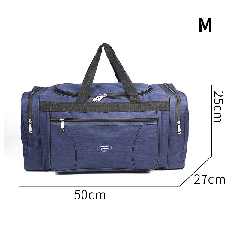 GUANGHUIXB Oxford Waterproof Men's Travel Bag Portable Business Large Capacity Weekend Storage Bag: M-blue