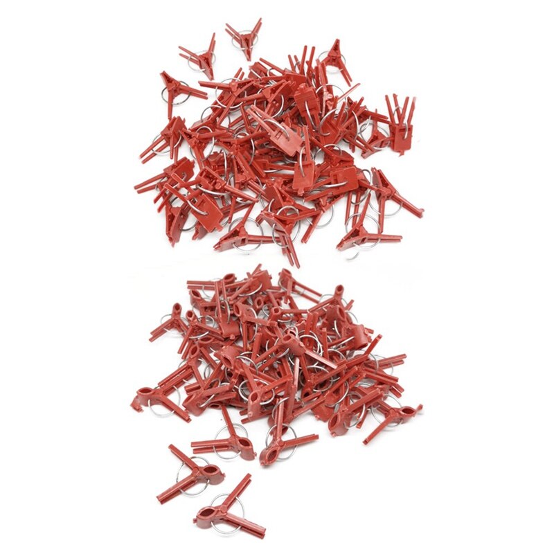 50 Stuks Planten Graft Clips Plastic Bevestiging Bevestiging Armatuur Klem Tuingereedschap Voor Komkommer Aubergine Watermeloen