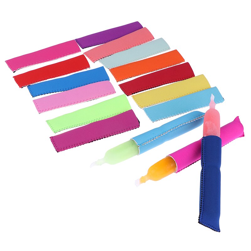 5 st/mycket popsicle sleeve is sticks lock barn anti-cold ice cover bag popsicle ice pop lolly fryshållare