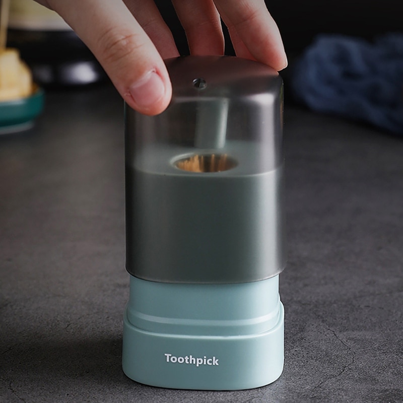 Toothpick Holder Automatic Pop-up Toothpick Box Portable Toothpick Container for Restaurant Kitchen Toothpicks Dispenser