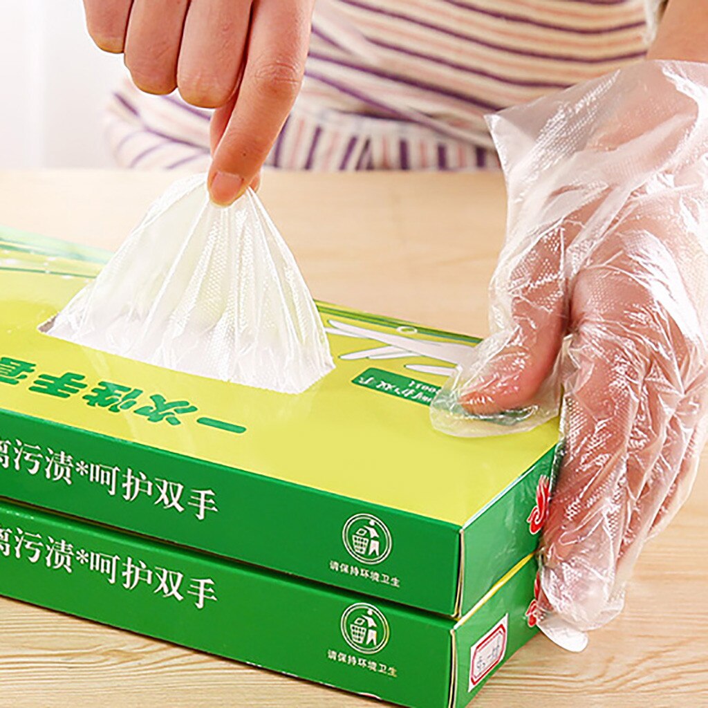 Plastic Duidelijke Wegwerp Handschoenen Tuin Restaurant Home Eten Bakken Tool 200 Stuks Wegwerp Handschoenen Beschermende Gear