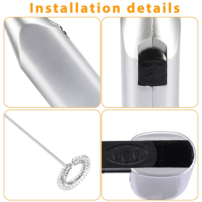 Electric Milk Foamer Chocolate Milk Jugs Frother Whisk Mixer Hand for Coffee Cappuccino Creamer Frothy Blend Whisker Egg Beater