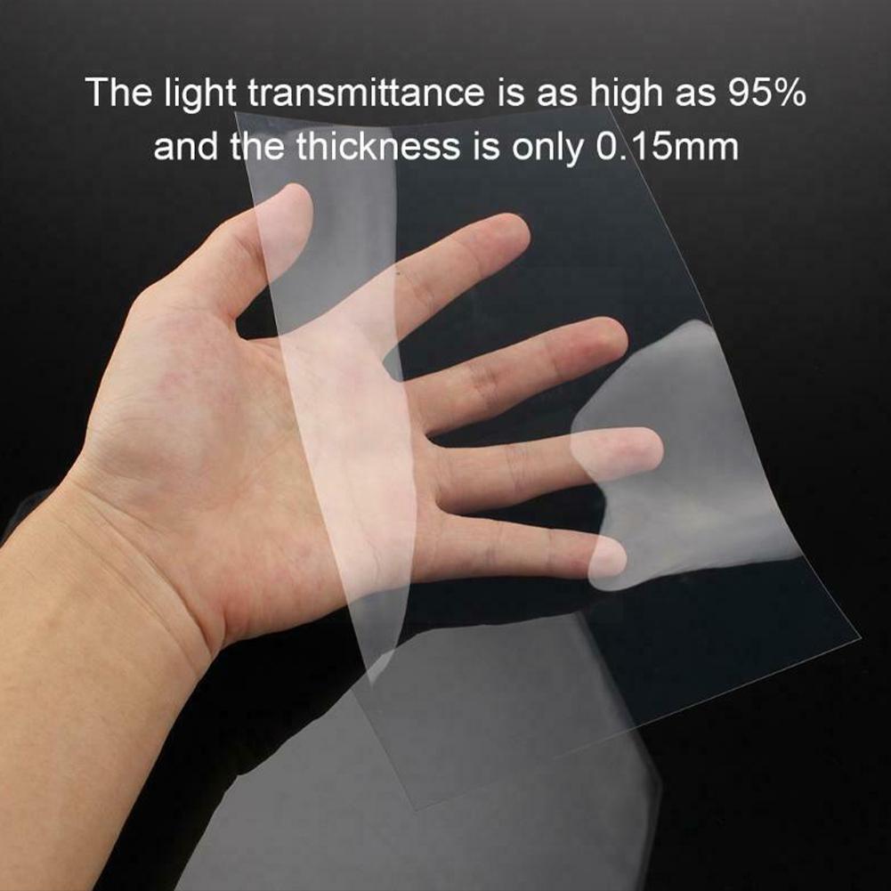 5Pcs Fep Film Voor 3D Printer Release Film Licht Hechting Film Corrosie Fep Transmissie 0.15Mm Weerstand Film Licht cast