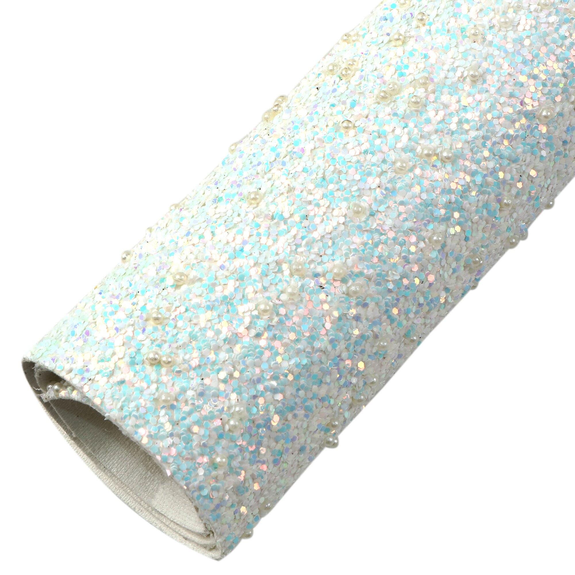 Shimmer Chunky Glitter Faux Lederen Lakens Parel Kralen Bedekt Effen Kleur Synthetisch Leer Stof 20X33Cm Voor Diy oorbellen Boog: 1149754003