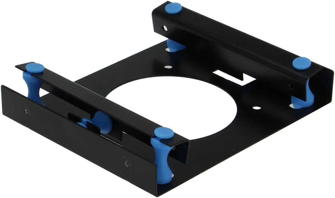 3,5-Zoll-Stoßdämpferhalterung für Festplatten mit Befestigungsschrauben für PC-Gehäuse 3,5 HDD auf 5,25 DVD ROM Bay Montageadapter: Default Title
