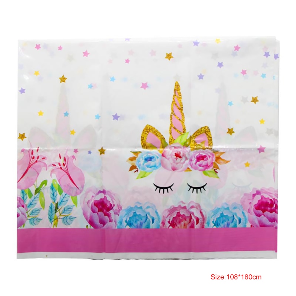 1pc Unique Party Plastic Disposable Party Tablecloth Birthday Tablecloth 42.5*70in