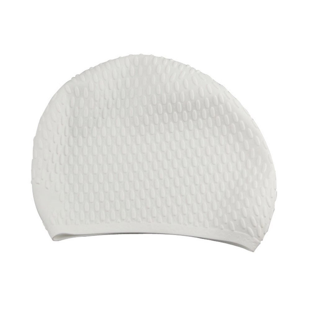 1pc Swimming Cap Useful Durable Practical Long Hair Ear Protection Swim Caps for Female Ladies Women: White
