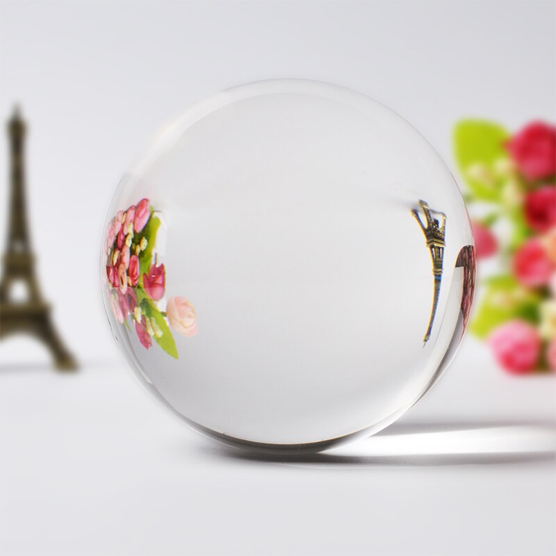 60/70/80MM fotografia kryształ ozdoba kula feng shui na całym świecie wróżby kwarcowy magiczne szkło piłka Home Decor kula bola de cristal