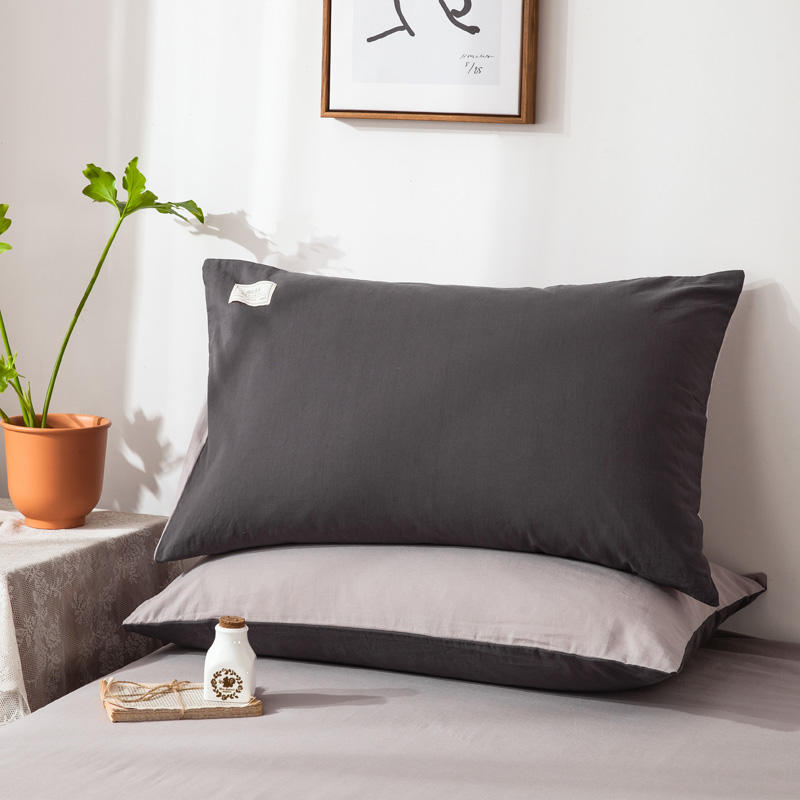 1PC 100% coton jaune taie d'oreiller couverture 48cm * 74cm taie d'oreiller décoratif literie chambre à coucher usage domestique différentes couleurs des deux côtés: shenhuiqianhui