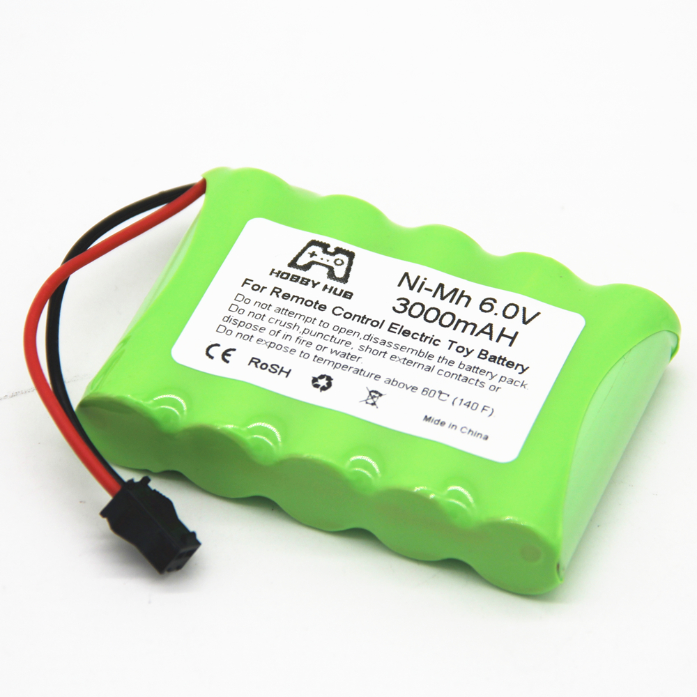 Hobby hub-batería recargable para juguetes eléctricos, 3000 mah, 2800 v, NI-MH, 6v, AA, 2400mah