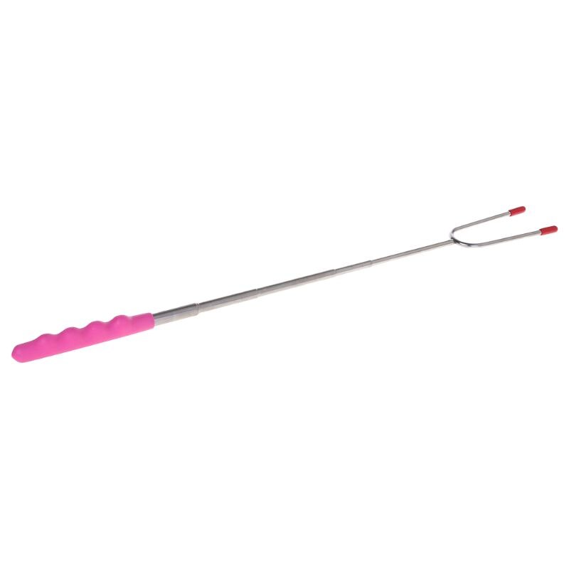 Telescopische Bbq Vork Roosteren Sticks Marshmallow Dog Smore Spiesjes Rvs W0YD