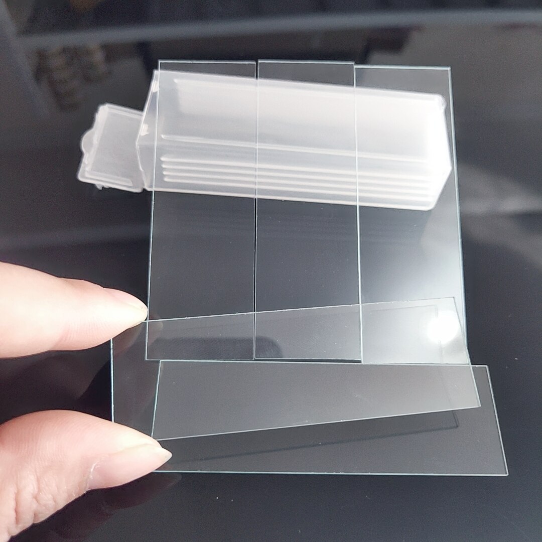 5Pcs 1mm Thickness Blank Microscope Glass Slides Reusable Laboratory Sample Cover Glass: 5pcs Blank slides