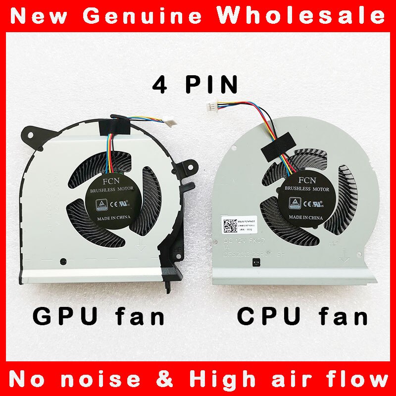 Laptop cpu gpu cooling fan cooler radiator For Asus ROG Strix GL503 GL503VS GL503VM 12V DFS2013126Q0T FK07 DFS2013126R0T FK06