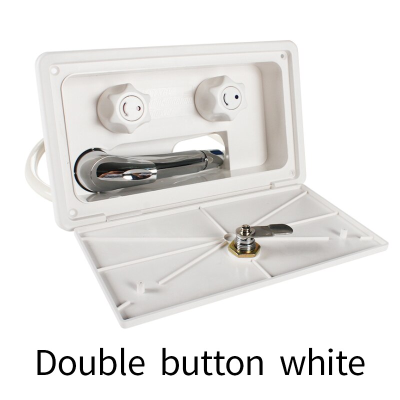 Kit de boîte de douche extérieure pour camping-car, blanc, avec serrure, accessoires pour bateau, camping-car, caravane, camping-car