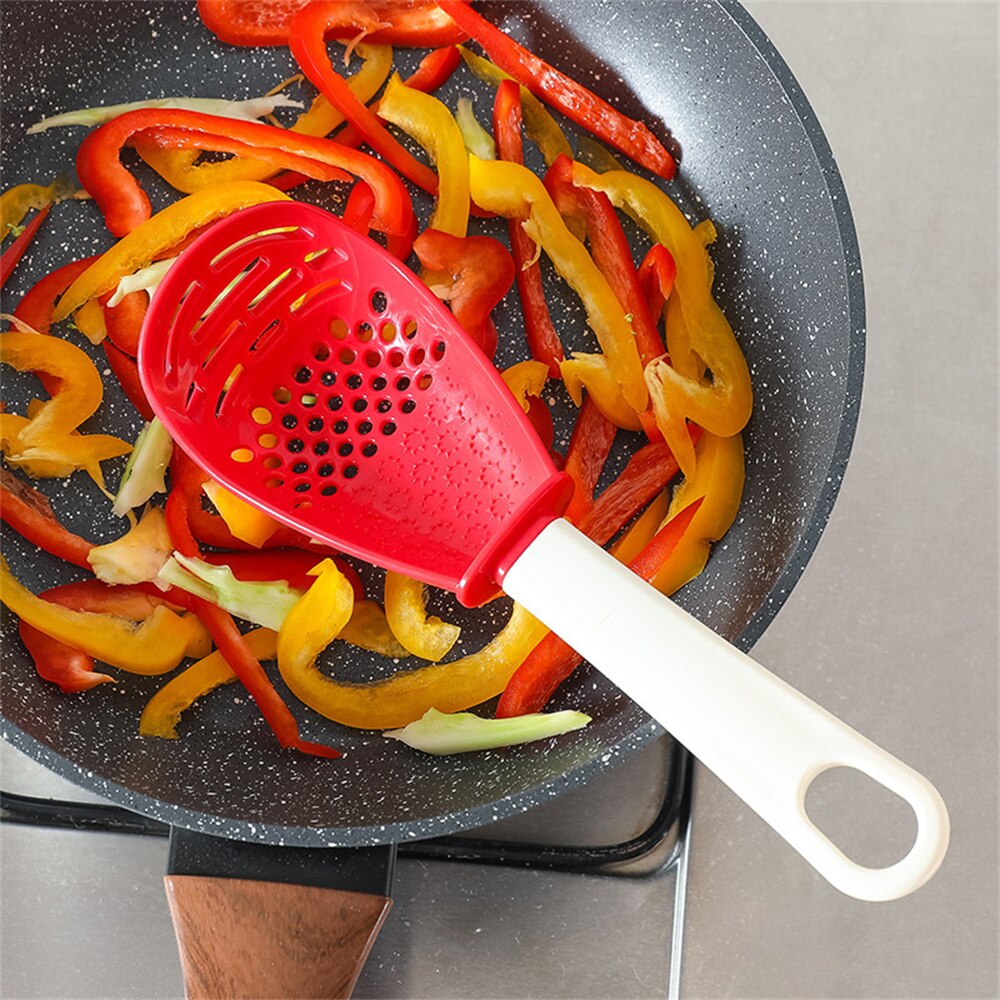 Multi-function Cooking Spoon Multi-function Kitchen Tool Colander Filter Grater Food-grade High Temperature Cooking Gadget