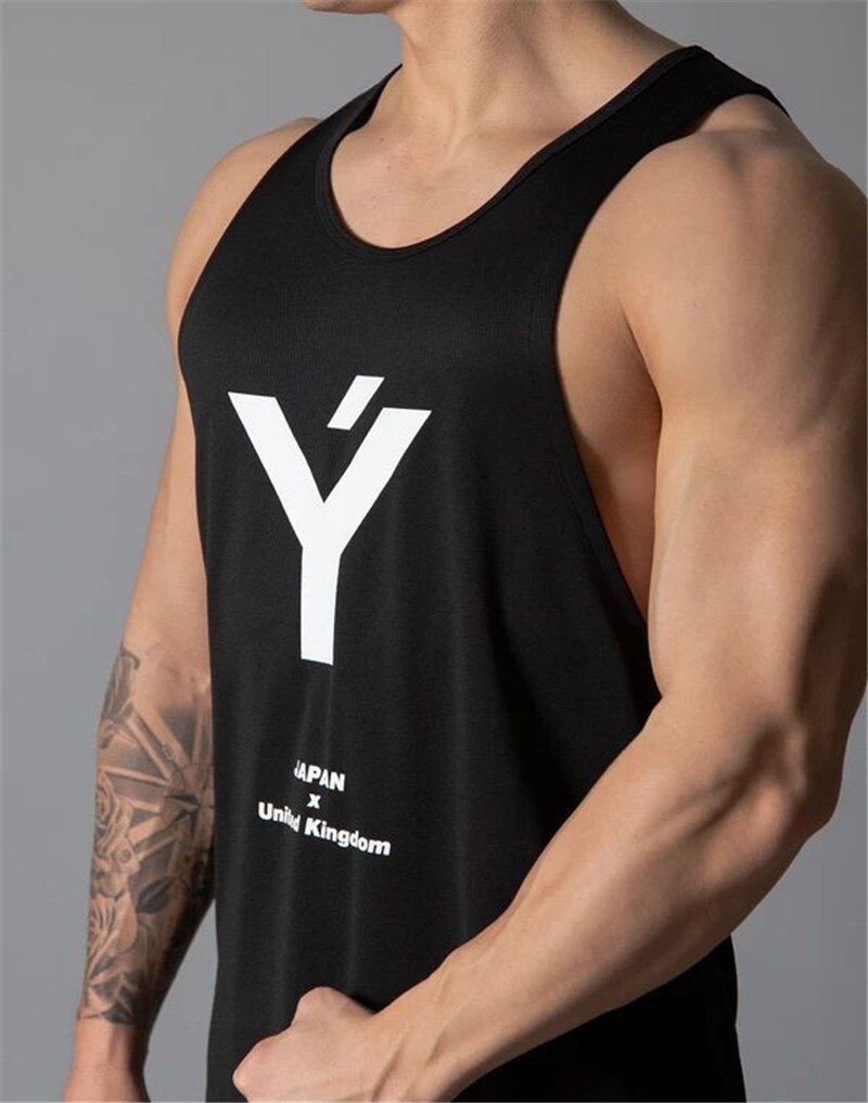Fitness tank top til mænd sommer herre jogging løbe sportstrøje tank top herre bomuldsprintet gym ærmeløs vest mørkegrå-xxxl: Sort 1 / Xl