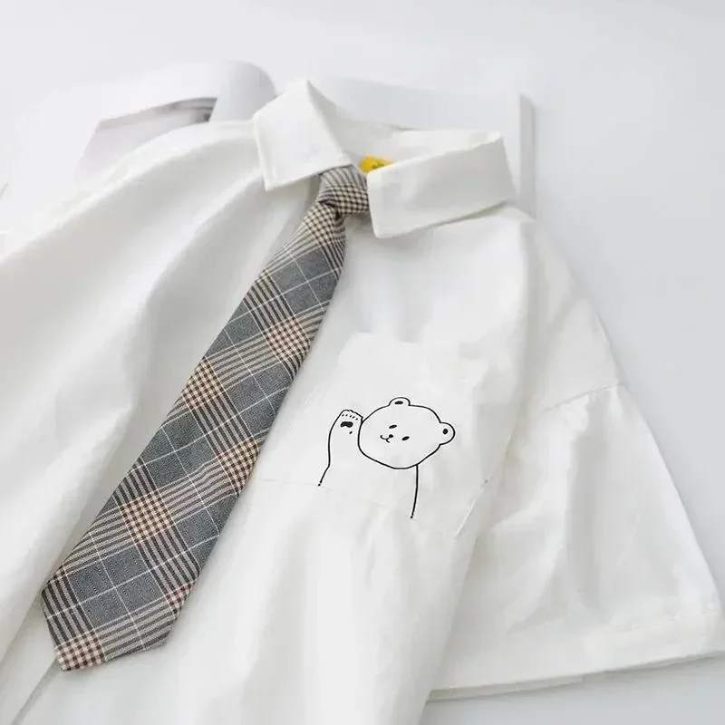 Neue Herbst Frauen Schule Hemden JK Adrette Frühling Japan Langarm Mädchen Schwarz Hemd Harajuku Taste hoch Damen Spitzen