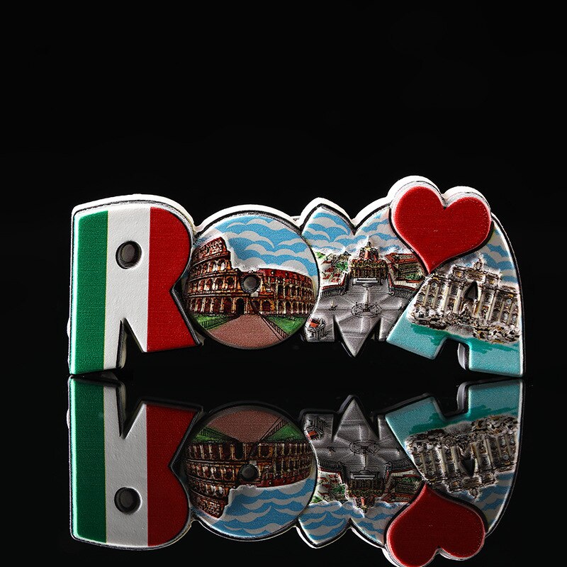 Imanes creativos de nevera de Italia Roma, recuerdo de Turismo, artesanías talladas, pegatina de resina 3D para refrigerador de viaje, pegatinas para tablero de mensajes