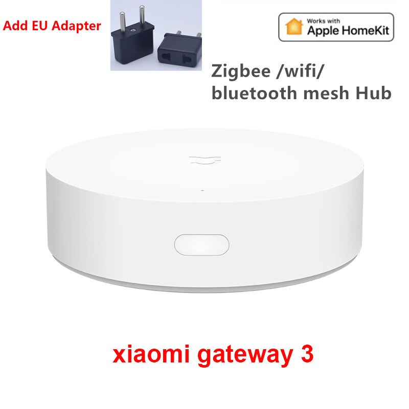 Xiaomi Mijia Smart Multi-mode Gateway 3 Zigbee Wifi Bluetooth Mesh Hub Smart Home Hub Werken Met Mi thuis App Apple Homekit: Add EU Adapter