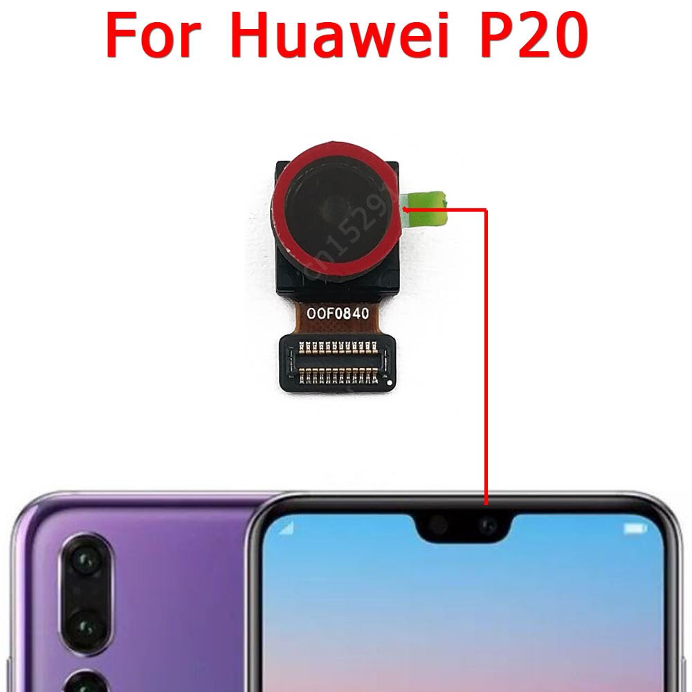 Original Rear Front Camera For Huawei P20 Lite Pro Small Selfie Back Facing Frontal Camera Module Flex Replacement Spare Parts: P20 Front