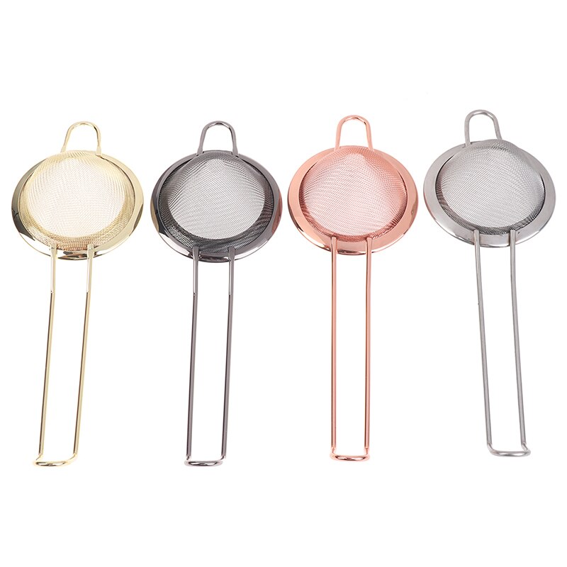 1PC Stainless Steel Fine Mesh Strainer Cocktail Strainer Great For Removing Bits From Juice Julep Strainer Bar Tool 8x21.5cm