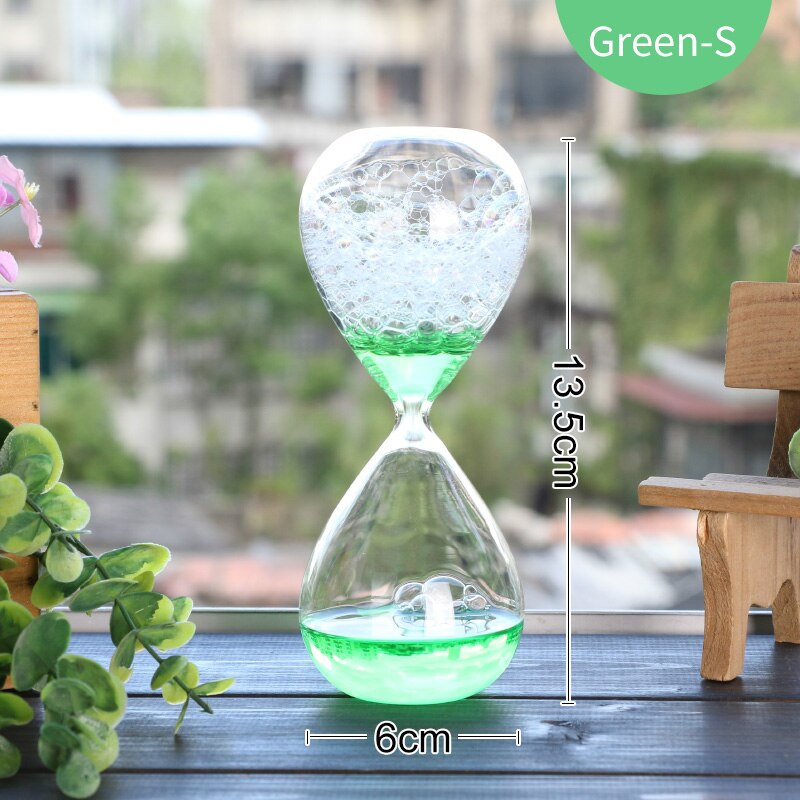 Vloeibare Druppel Zandloper Art Decoratieve Zandloper Sablier Liquide Bubble Woondecoratie Accessoires Ornamenten Thuis SL-QP: Groen