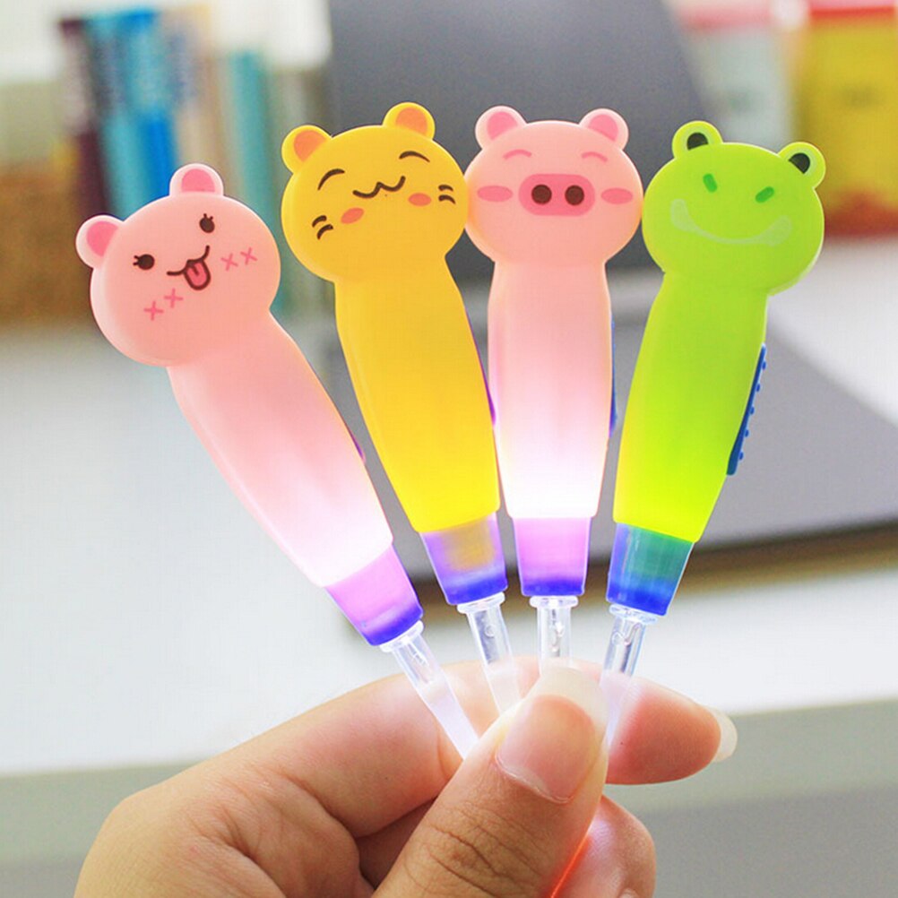 Lichtgevende Oor Spuit Oor-Picker Product Led Cartoon Oor Zorg Lepel Kind Schoonmaken Tool Oorsmeer Met Licht Lepel Graven