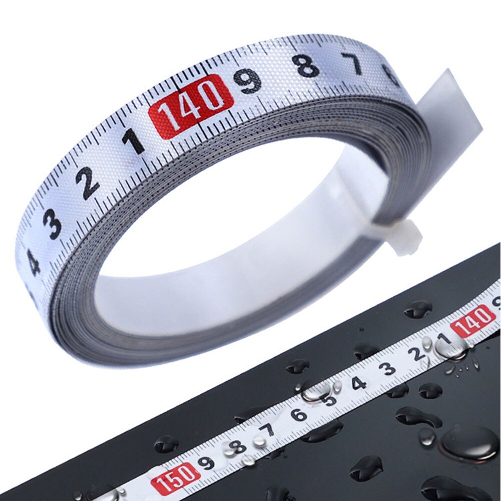 Self Adhesive Distance String Woodworking Sticker Industrial Steel Sewing Machine Rulers Tape Measure Portable Measuring Tool: B / 2m