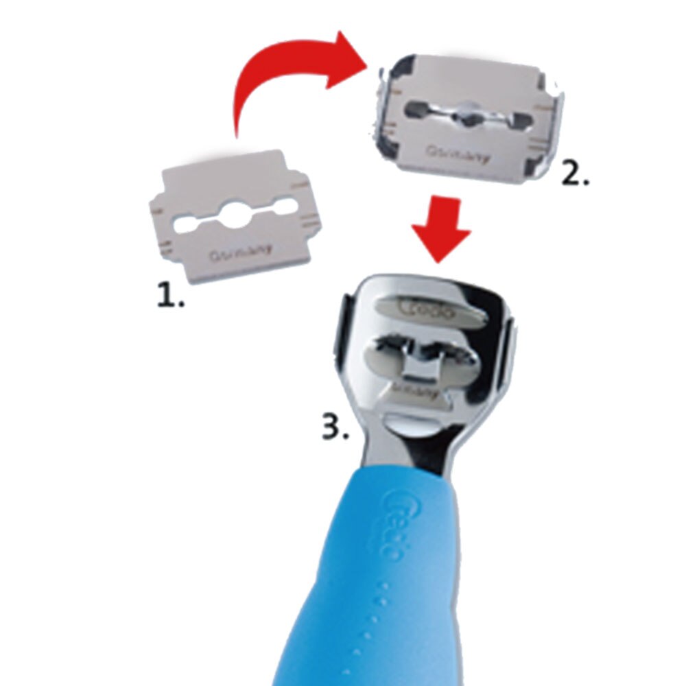 2pcs Pedicure Stainless Steel Corn Plane Cutter With Foot File Calus Pedicure Peeling Callus Rubbing Pedicure Tool