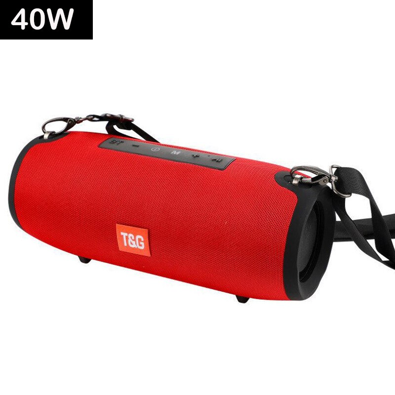 Tg118 caixa de som portátil bluetooth 40w, alto falante, portátil, para computadores, players de música, com rádio fm tf aux aux: TG118 red