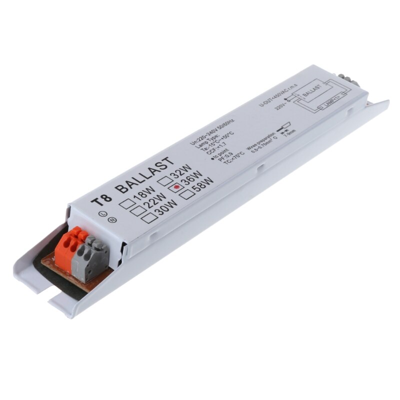 220-240V AC 2x18W 2x30W 2x36W 2x58W Wide Voltage T8