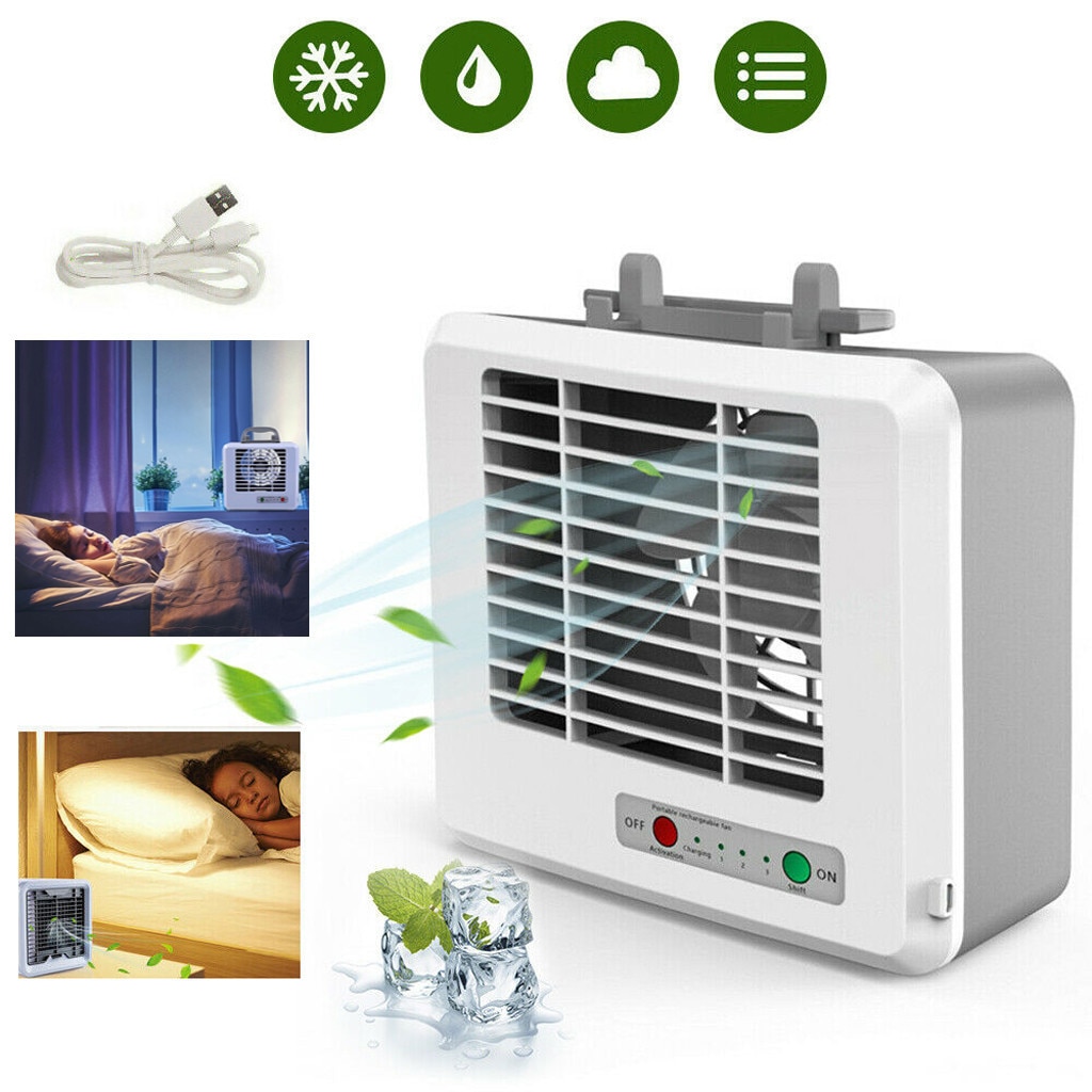 Portable Mini Air Conditioner Cool Cooling Artic Air Cooler Fan Usb Removable Air Conditioning Humidifier Fans Home#gb40