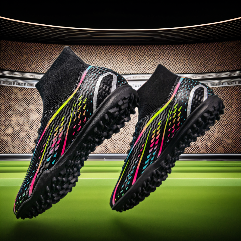 Neue Männer Neue FußBall Schuhe Stollen FußBall Stiefel Knöchel Turnschuhe Lange Spikes Ausbildung Schuhe drinnen Futsal Spiel Sport