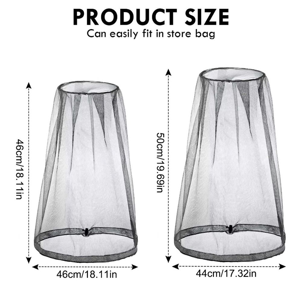 Ademend gaas muggenhoofdnetten Lichtgewicht hoedennet Cover Outdoor Camping Vissen Anti-muggenhoes Insectbestendige hoed