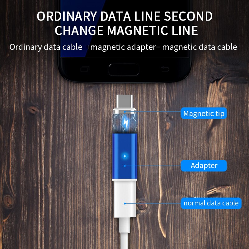 Type C Naar Type C Usb Magnetische Adapter Voor Iphone/Android 3in1 Data Kabel Converter Adapter Type C Naar Micro usb Voor Iphone Samsung