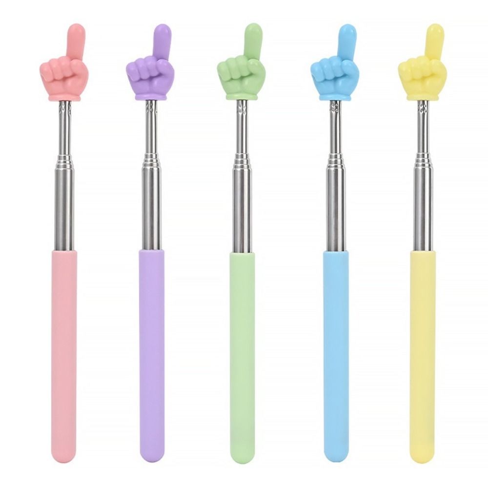 Stainless Steel Telescopic Teaching Stick Whiteboard Demonstration Classroom Finger Pointer Handheld Finger Reading Sticks