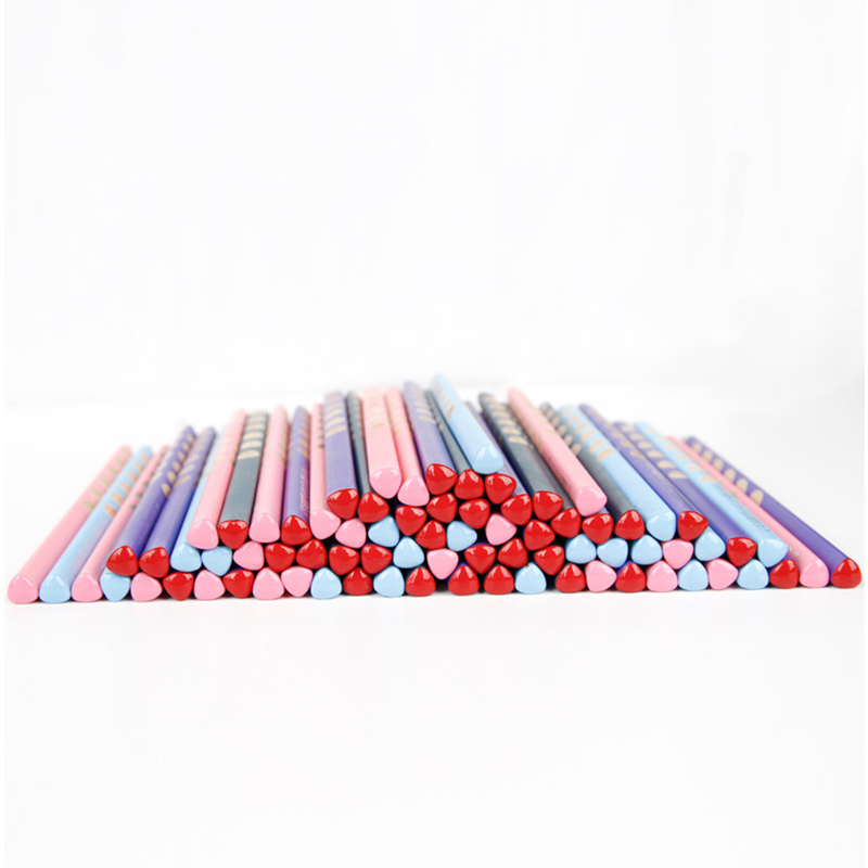 5 pièces crayon de trou HB Kawaii crayons de plomb en bois pour enfants fournitures de bureau scolaires nouveauté papeterie outils de Correction